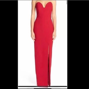 Nicole Miller Sweetheart neckline, strapless dress with thigh slit. * worn once*
